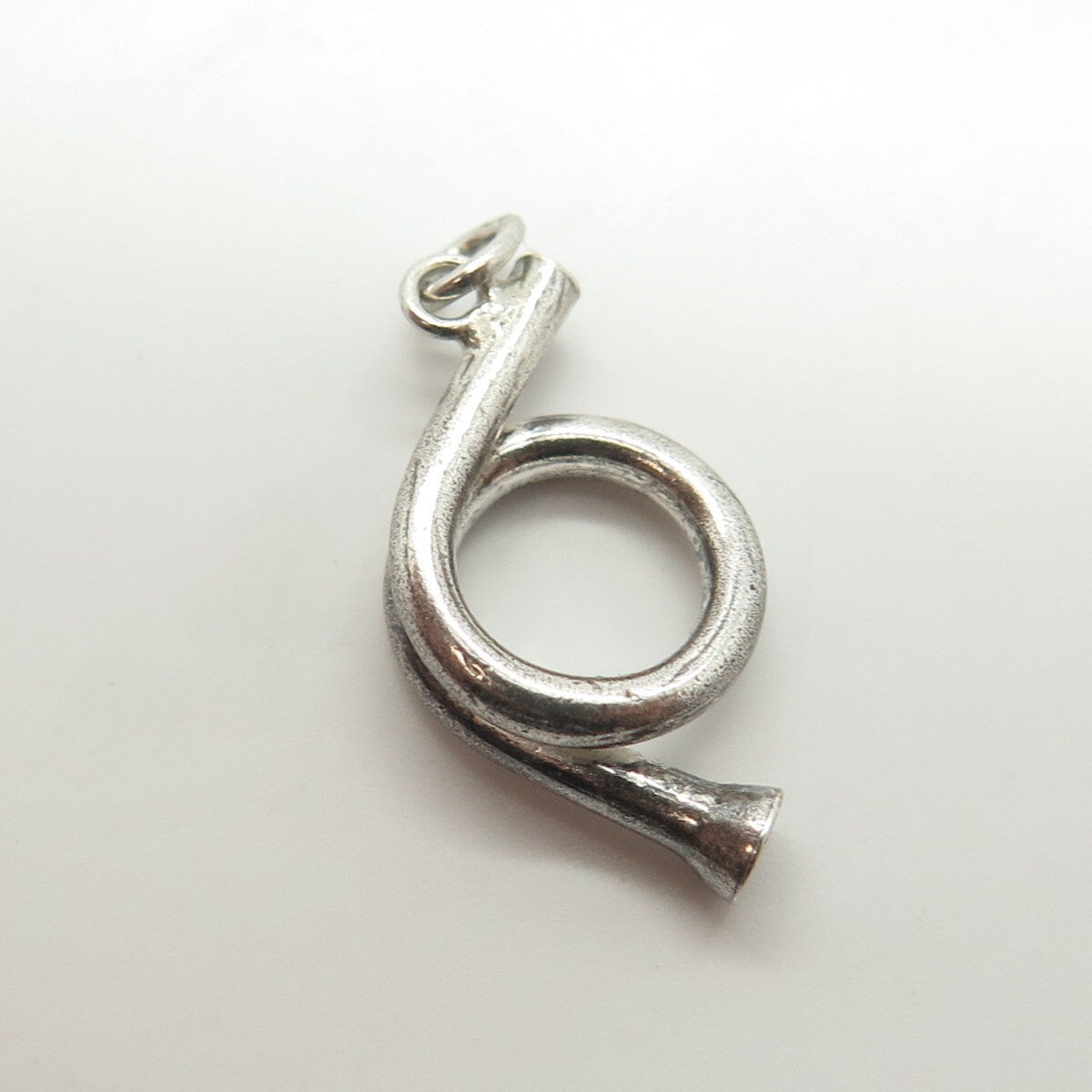 925 Sterling Silver Antique Art Deco Wind Musical Instrument Charm Pendant