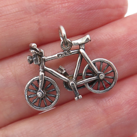 PAYTON PEPPER & SONS Sterling Vintage 1961 Birmingham Bicycle Minimalist Pendant