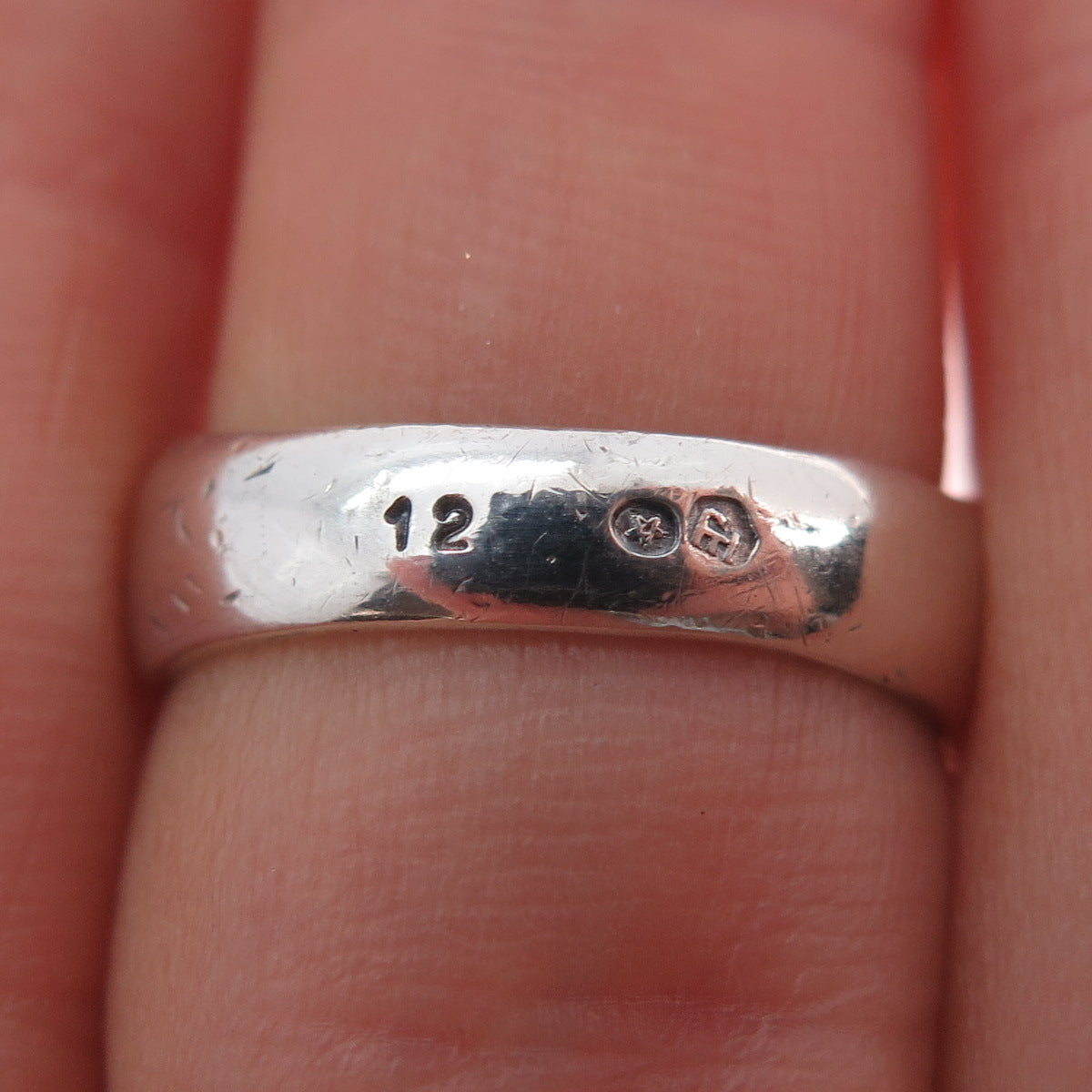 S'PALIU Sterling Silver Vintage Spain Real Lapis Modernist Ring Size 6.25 #12