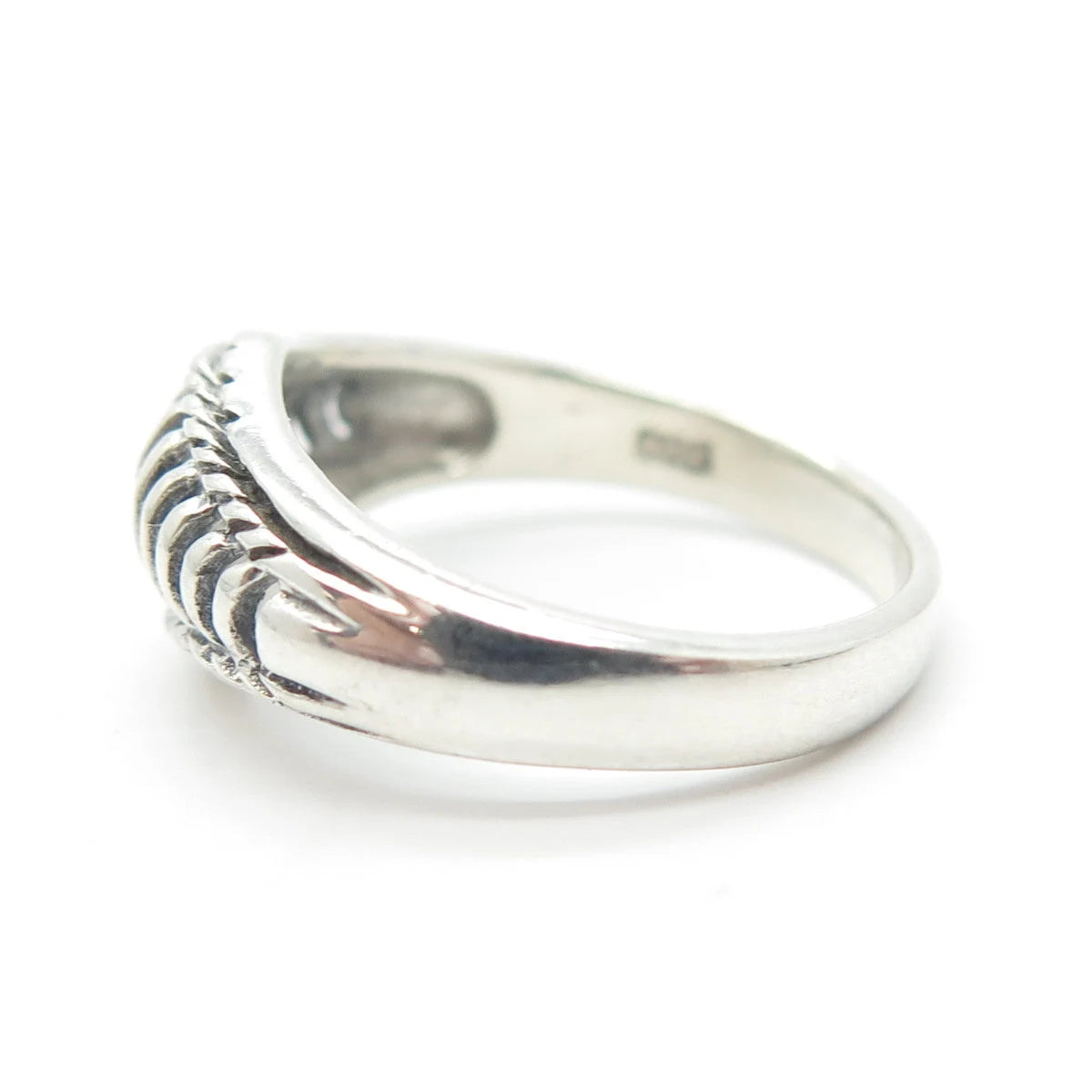 925 Sterling Silver Vintage Fence Ring Size 6