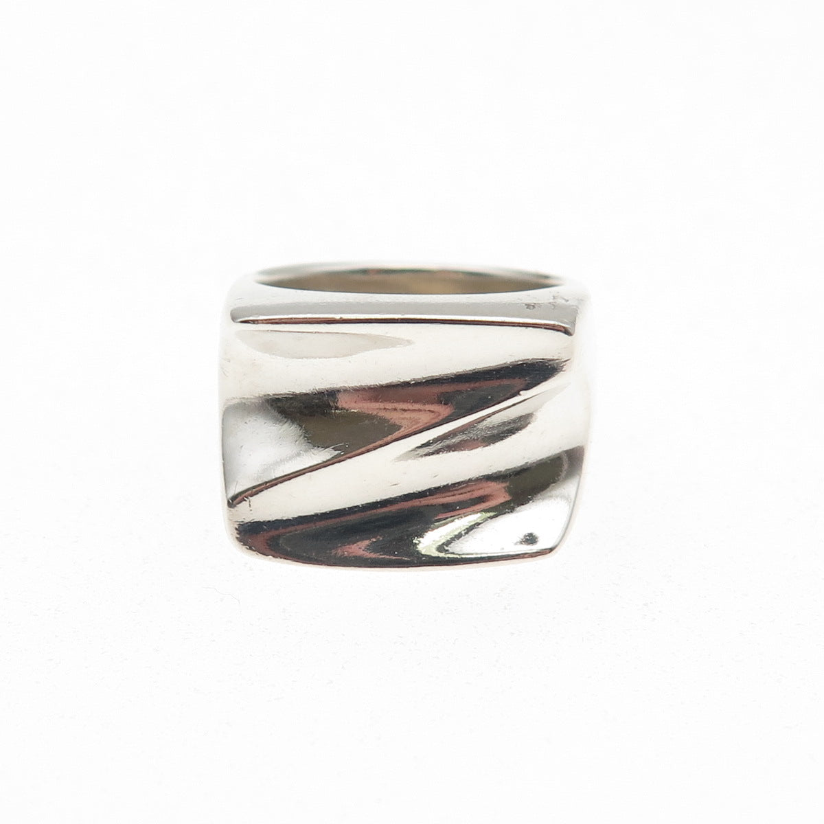 ESPO Joseph Esposito 925 Sterling Silver Vintage Modernist Ring Size 6.25