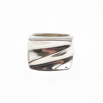ESPO Joseph Esposito 925 Sterling Silver Vintage Modernist Ring Size 6.25