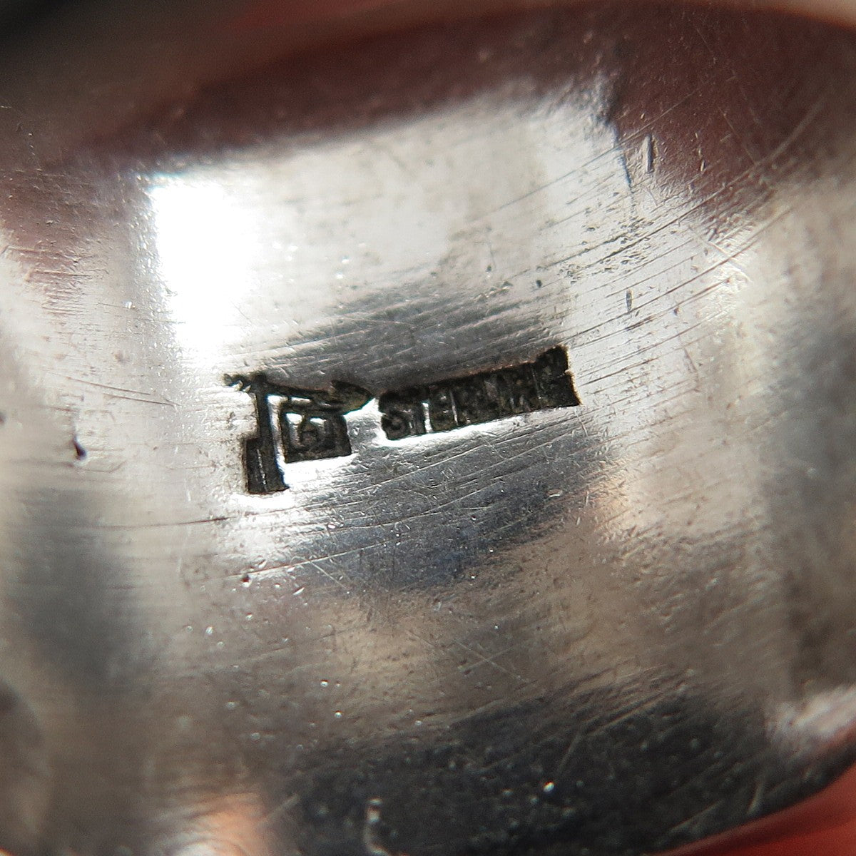 Bell Trading Post Old Pawn Sterling Silver Vintage Agate Tribal Ring Size 8.75