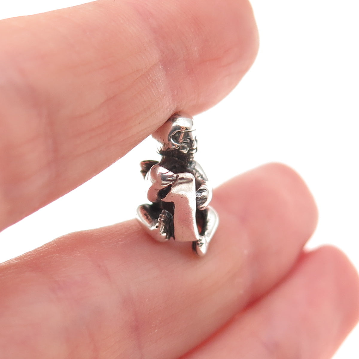 Trollbeads LAA 925 Sterling Silver 1st Birthday Cherub Slide Bead Charm