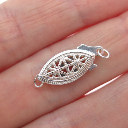 925 Sterling Silver Vintage Bracelet / Necklace Hook Box Lock Clasp