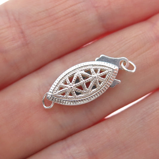 925 Sterling Silver Vintage Bracelet / Necklace Hook Box Lock Clasp