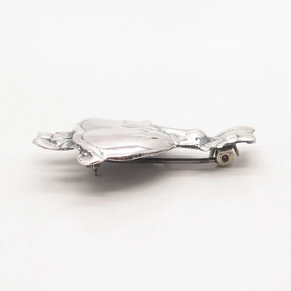 925 Sterling Silver Vintage Girl w/ Water Can Pin Brooch