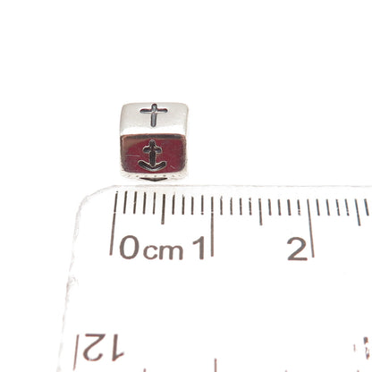 Pandora 925 Sterling Silver Faith Hope & Love Slide Bead Charm