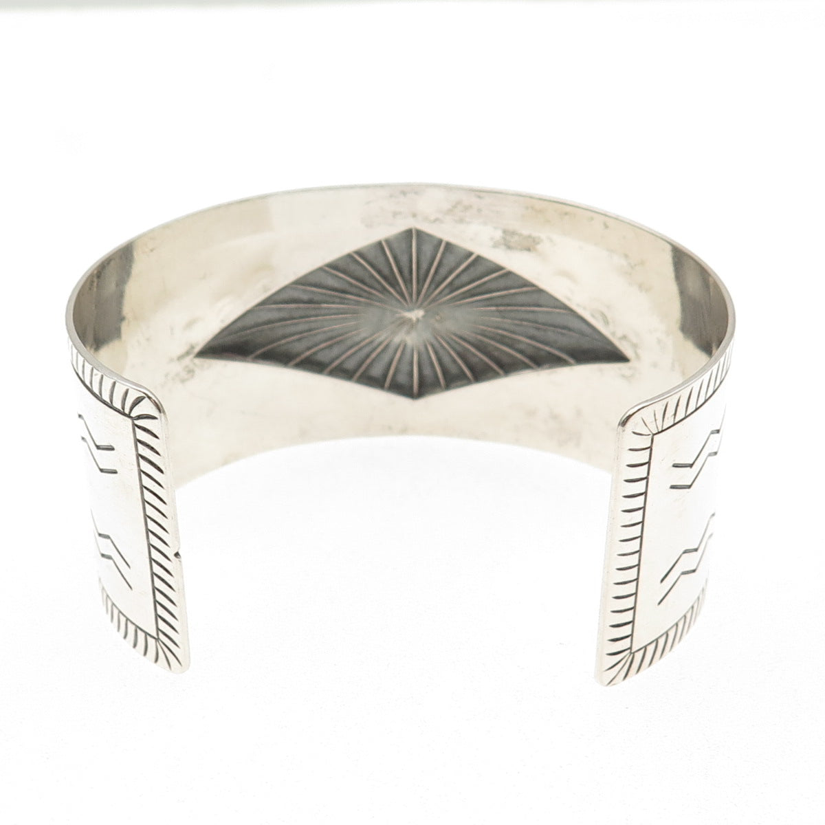Old Pawn 925 Sterling Silver Vintage Southwestern Adjustable Wide Bracelet 7"