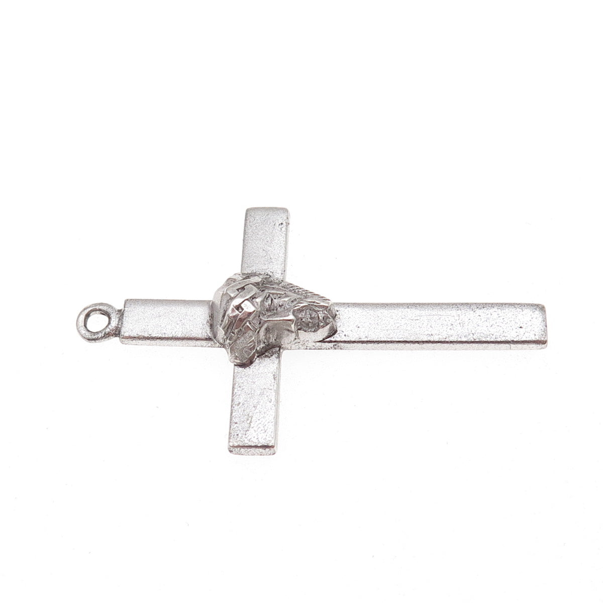 Princess Pride 925 Sterling Silver Antique Art Deco Jesus Cross Charm Pendant