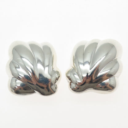 ORQUIDIA 950 Silver Vintage Mexico Modernist Clip On Earrings