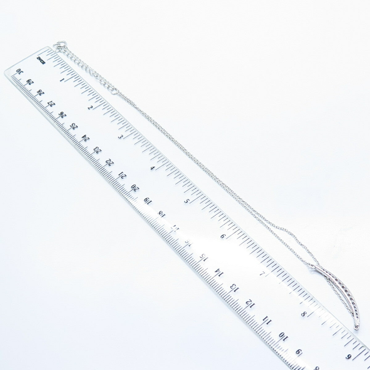 925 Sterling Silver C Z Rolo Chain Necklace 18"
