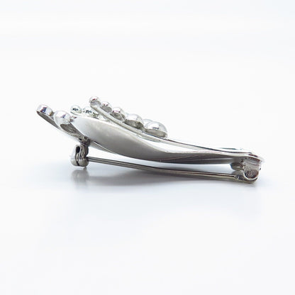 925 Sterling Silver Vintage Carl Art Grape Leaf Pin Brooch