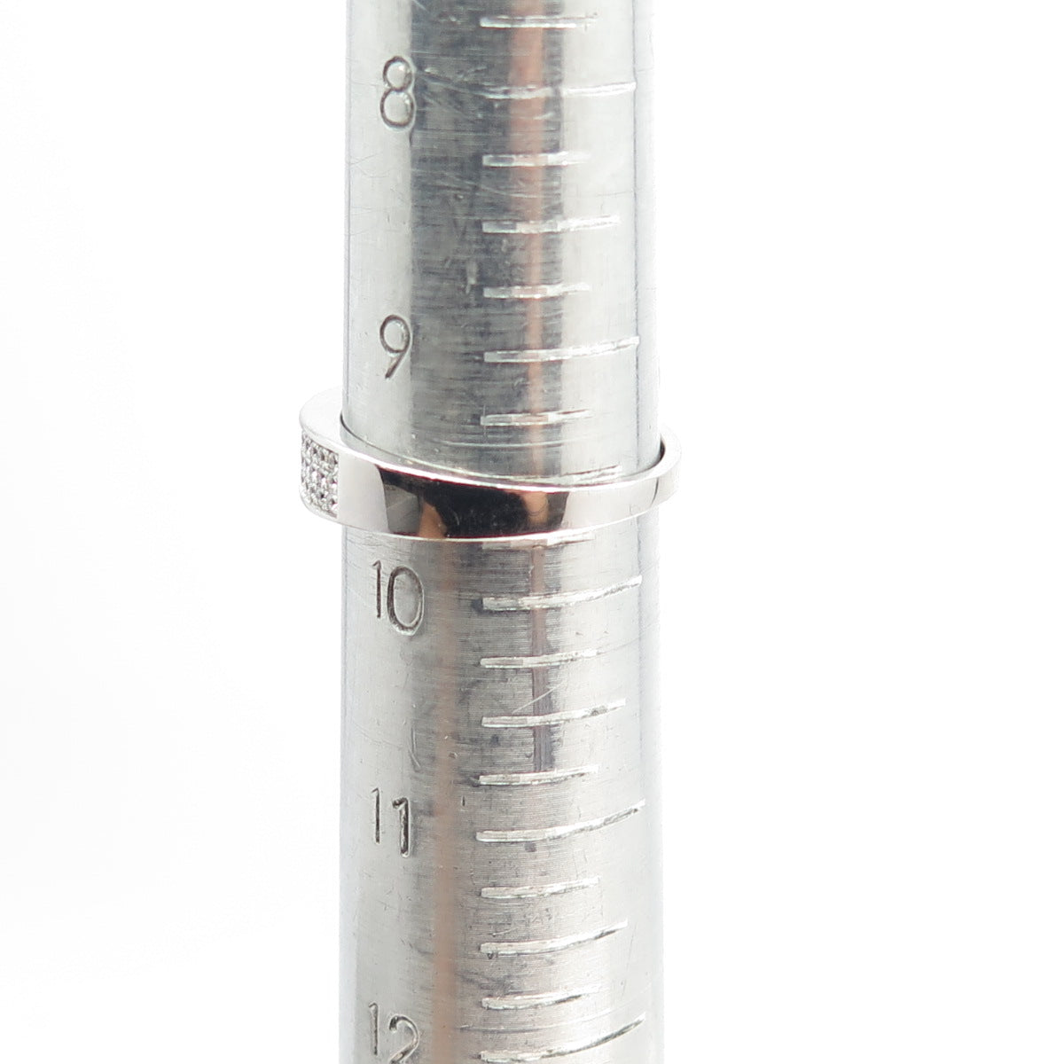 925 Sterling Silver Pave C Z Ring Size 9.75