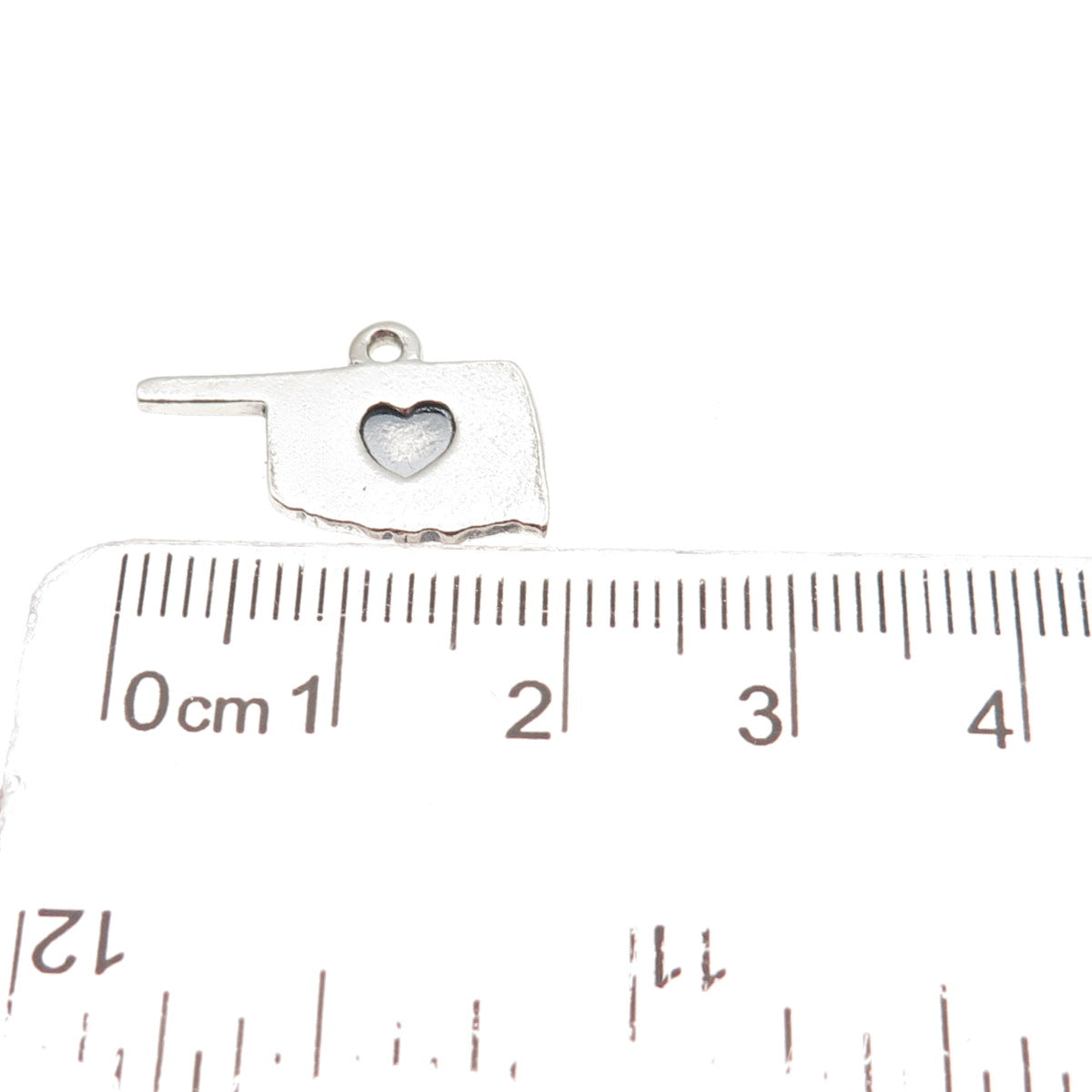 James Avery 925 Sterling Silver Vintage I Love Oklahoma Mini Charm Pendant