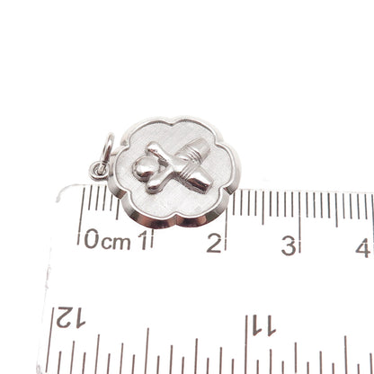 925 Sterling Silver Vintage Bowling Ball & Pins Mini Charm Pendant