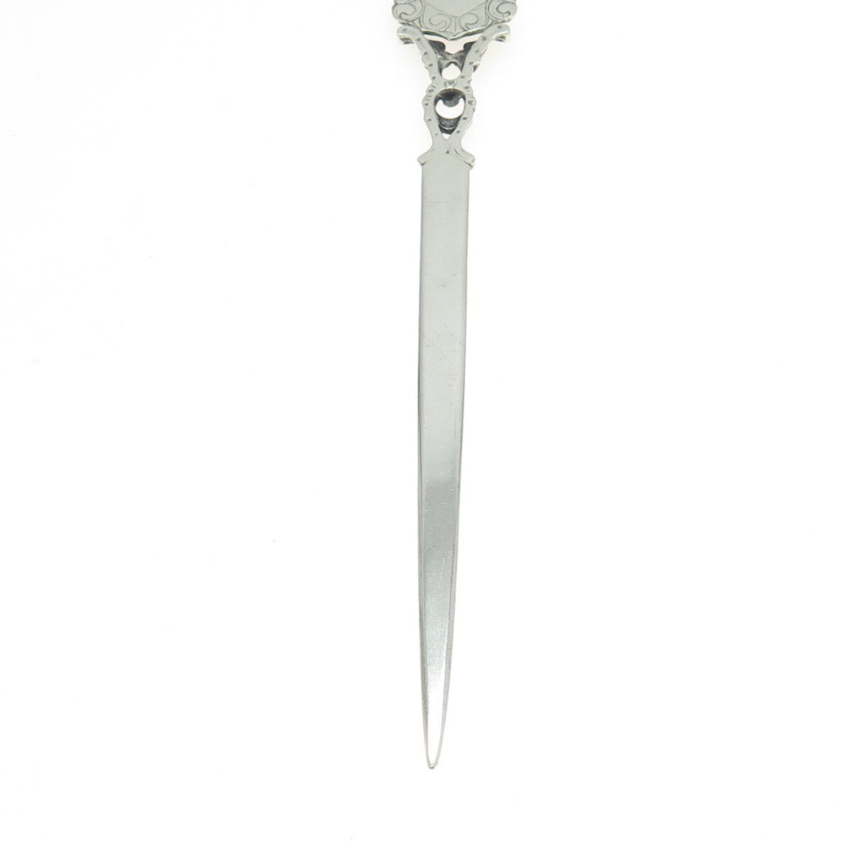 800 Silver Antique Art Deco Enamel Lausanne States & Cities Letter Opener