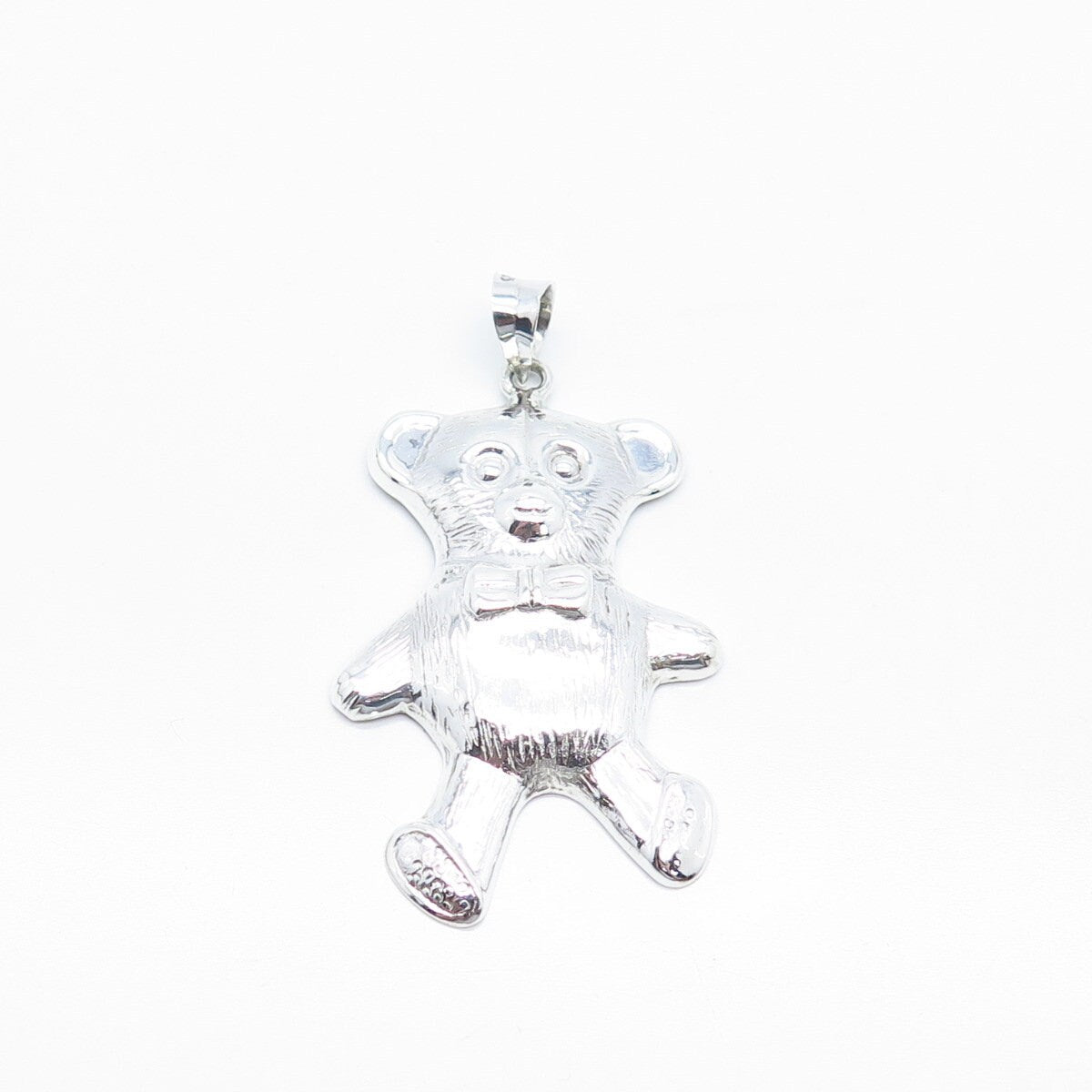 925 Sterling Silver Vintage Teddy Bear Pendant