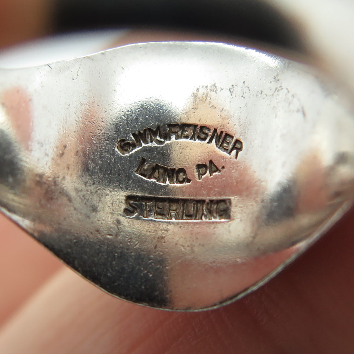 G. WM REISNER Sterling Silver Vintage Catholic Religious School Ring Size 4.75