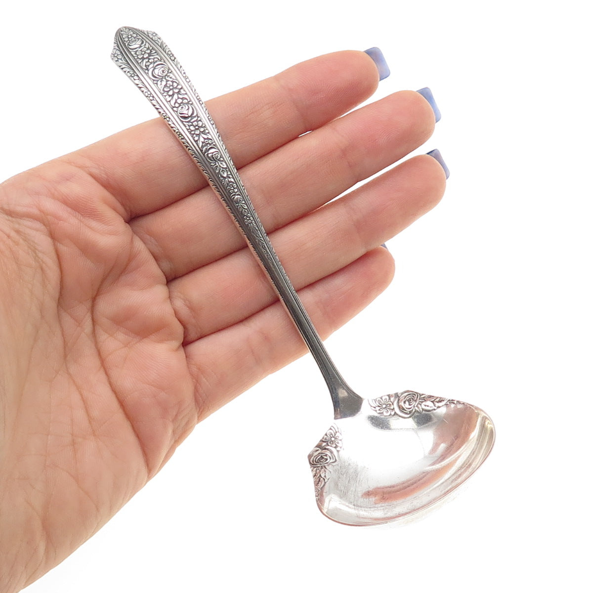Wallace 925 Sterling Silver Antique Art Deco 1933 Normandie Cream Ladle
