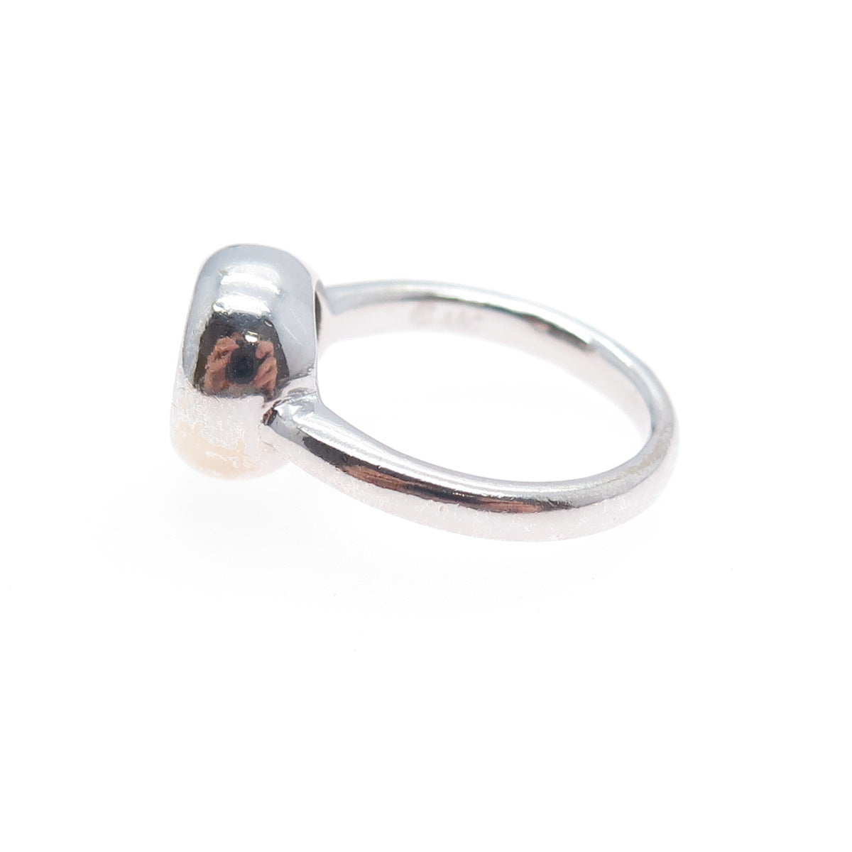 925 Sterling Silver Round-Cut C Z Modernist Ring Size 5.75