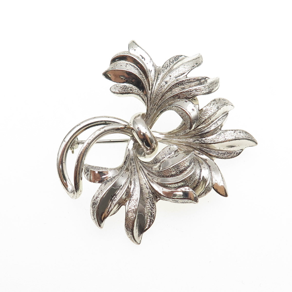FORSTNER 925 Sterling Silver Antique Art Deco Floral Pin Brooch