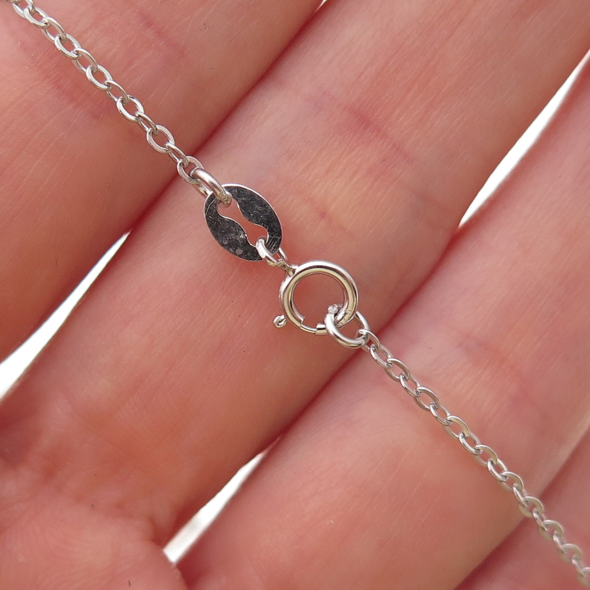 925 Sterling Silver Diamond-Cut Disc Cable Chain Necklace 18"