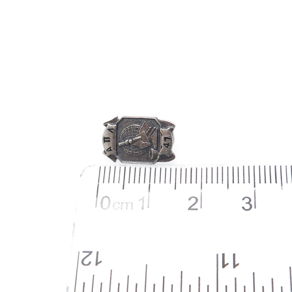 METAL ARTS CO. 925 Sterling Silver Vintage Scientist Oxidized Minimalist Brooch