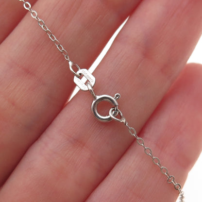 Chuck Clemency 925 Sterling Silver Real Tanzanite White Topaz Heart Necklace 20"
