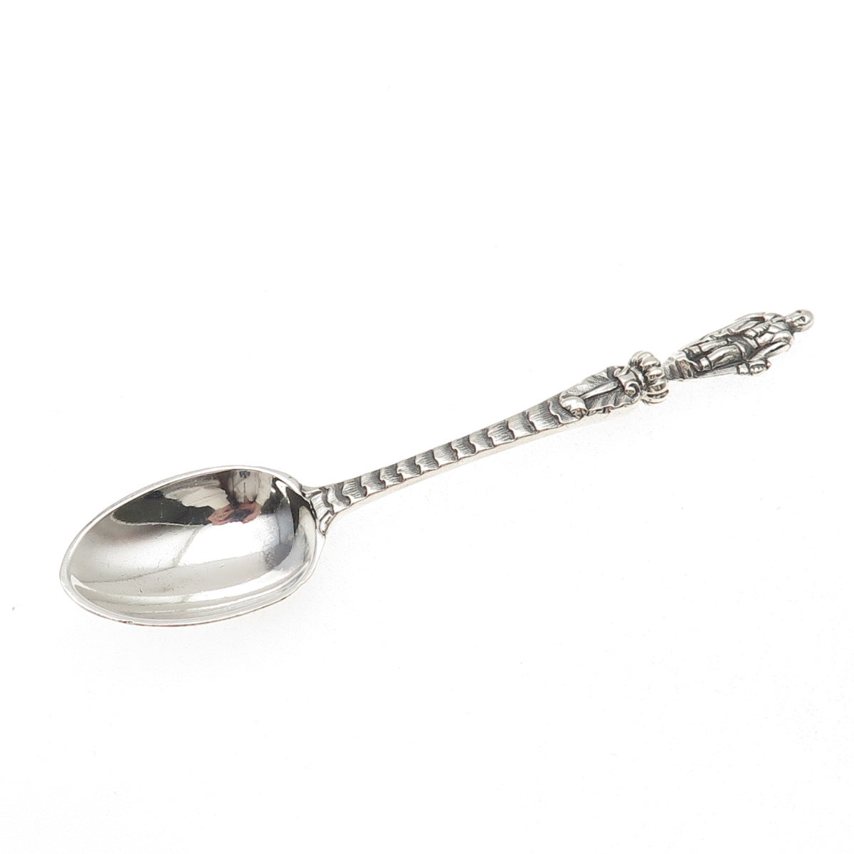 George Aldwinckle 925 Sterling Silver Antique 1862 London Apostle Coffee Spoon