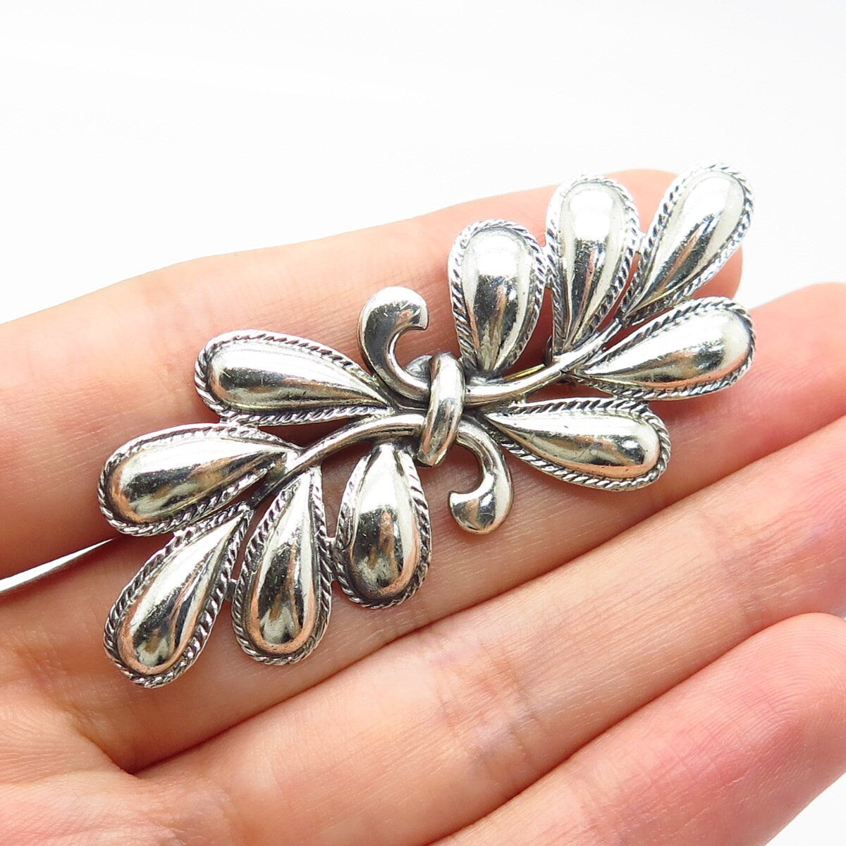 925 Sterling Silver Vintage Danecraft Modernist Pin Brooch