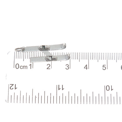925 Sterling Silver Vintage Skiing Minimalist Charm Pendant