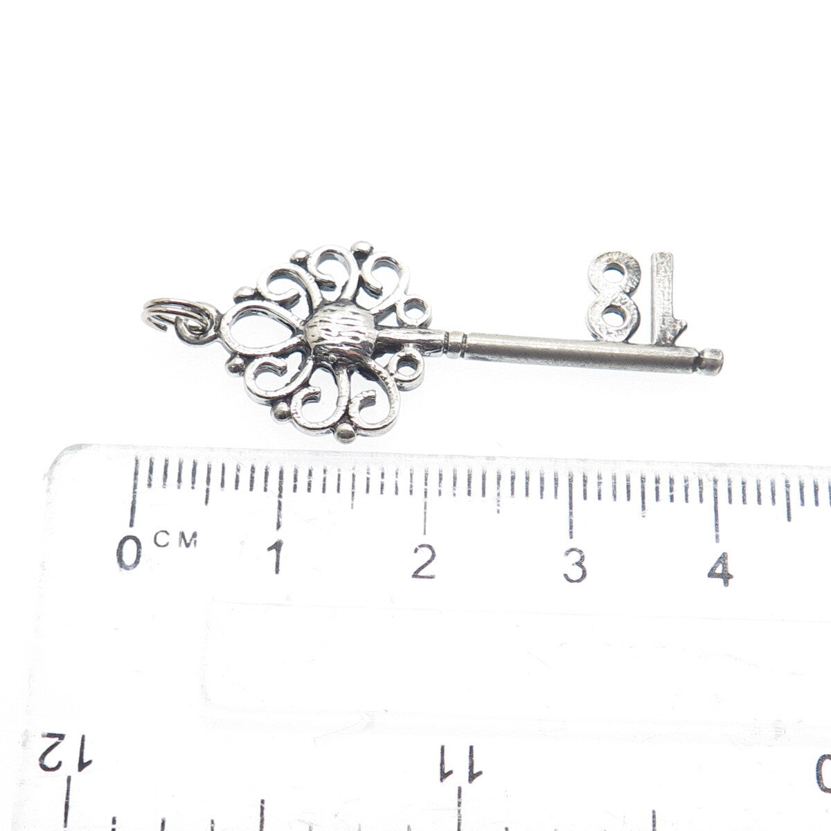 925 Sterling Silver Vintage Key to Heaven Charm Pendant