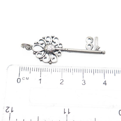 925 Sterling Silver Vintage Key to Heaven Charm Pendant