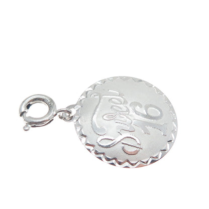 JEWELART 925 Sterling Silver Vintage Sweet 16 Spring Ring Lock Charm Pendant