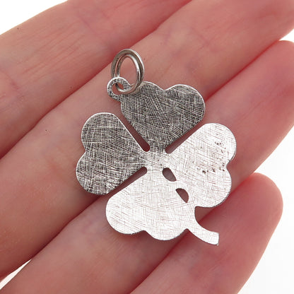 JewelArt 925 Sterling Silver Vintage Clover Good Luck Charm Pendant