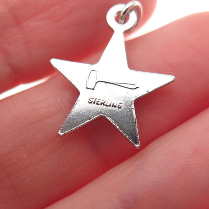 925 Sterling Silver Vintage Beta Sigma Phi Sorority Star Mini Charm Pendant