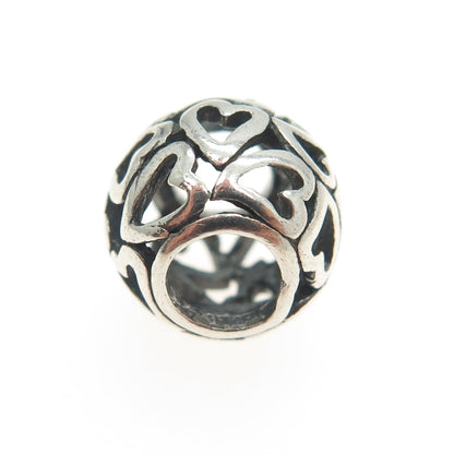 CHAMILIA 925 Sterling Silver Loving Heart Bead Charm