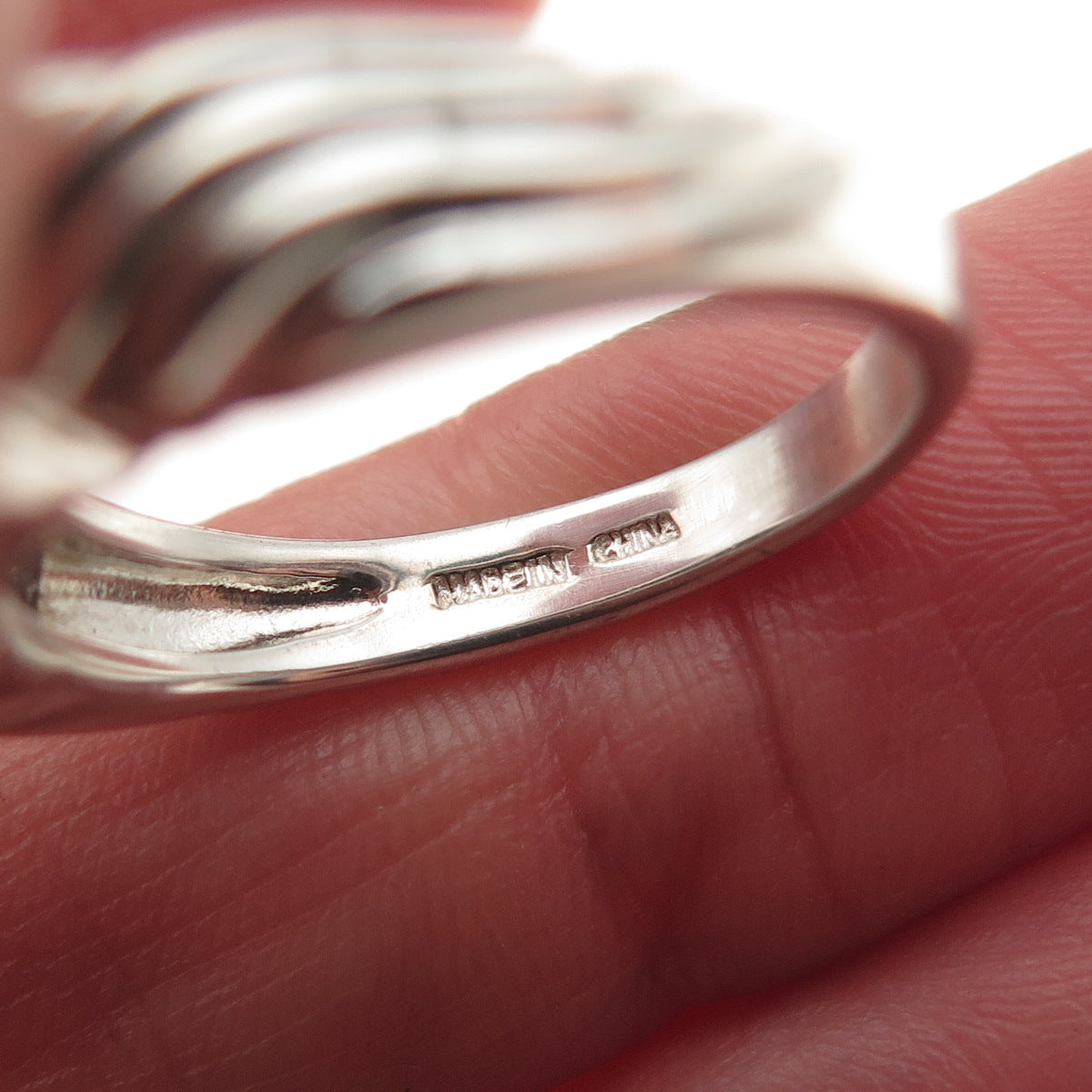 Michelle Albala 925 Sterling Silver Vintage Real Hematite Ring Size 7