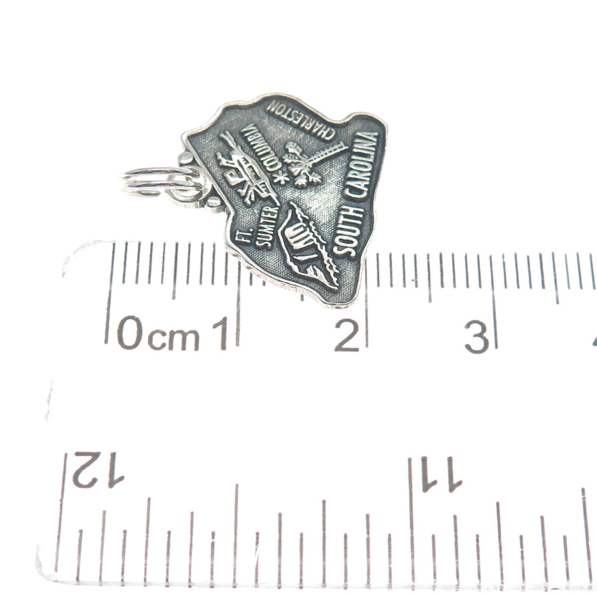 MAISELS INDIAN TRADING Sterling Silver Vintage South Carolina Mini Charm Pendant