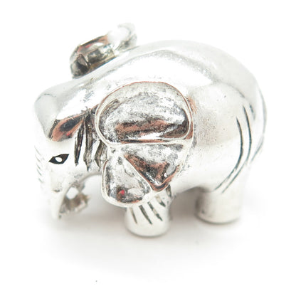 925 Sterling Silver Vintage Elephant For Good Luck Miniature / Figurine