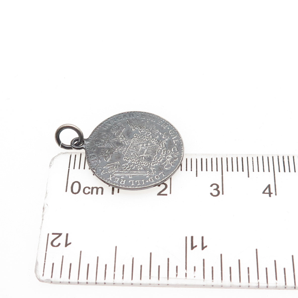Silver Antique 1915 Austrian Empire Franz Joseph I Coin Replica Charm Pendant