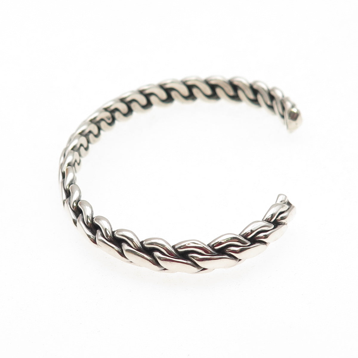 Old Pawn 925 Sterling Silver Vintage Southwestern Adjustable Cuff Bracelet 6"