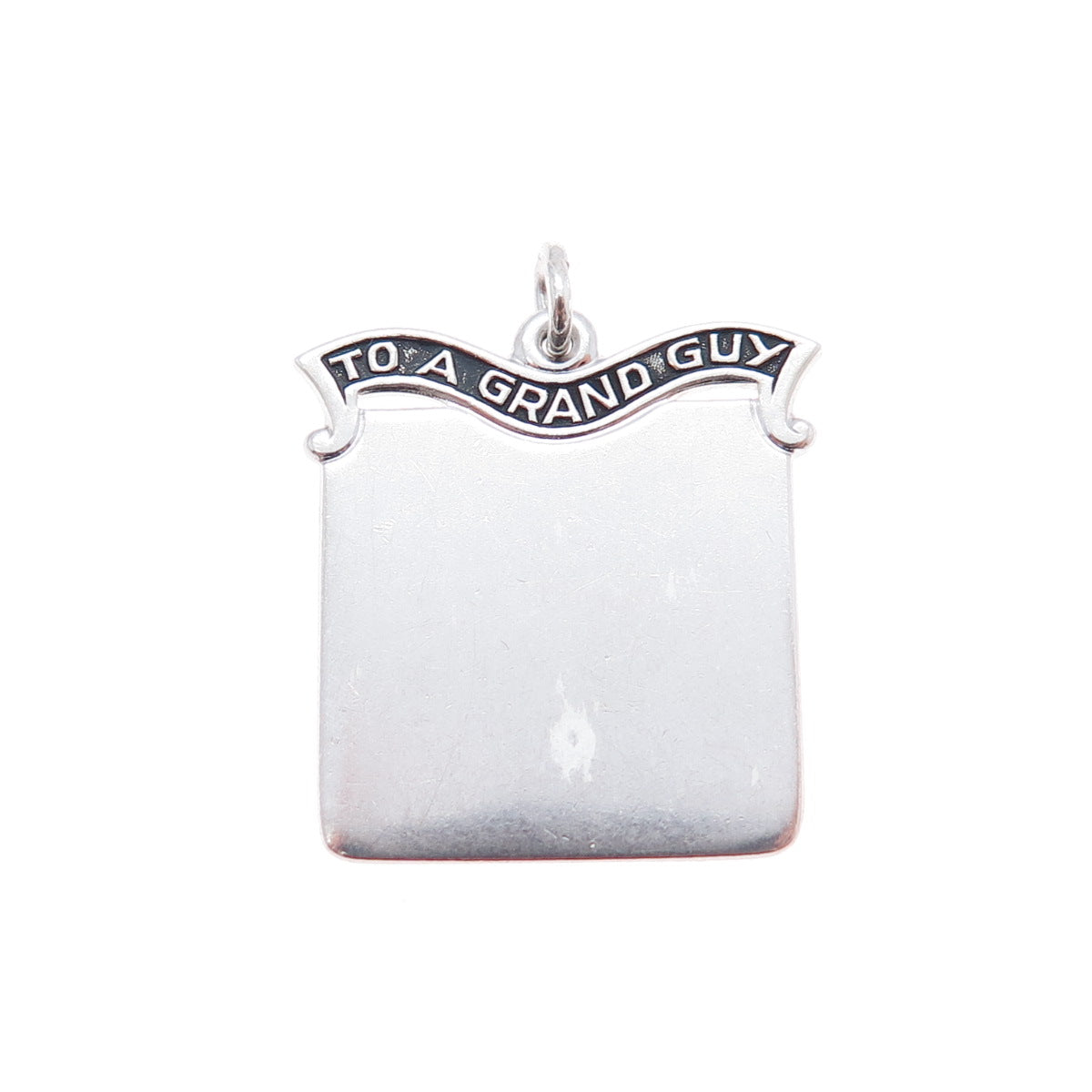 FORSTNER 925 Sterling Silver Vintage To A Grand Guy Tag Charm Pendant