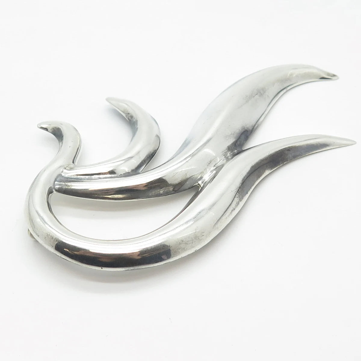 925 Sterling Silver Vintage Mexico Abstract Slide Pendant