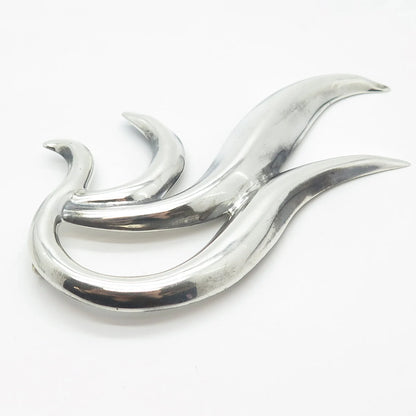 925 Sterling Silver Vintage Mexico Abstract Slide Pendant