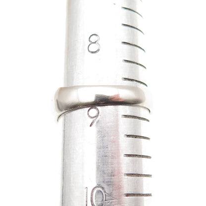 Charles Winston Sterling Silver Vintage Real Blue Topaz Modernist Ring Size 8.75