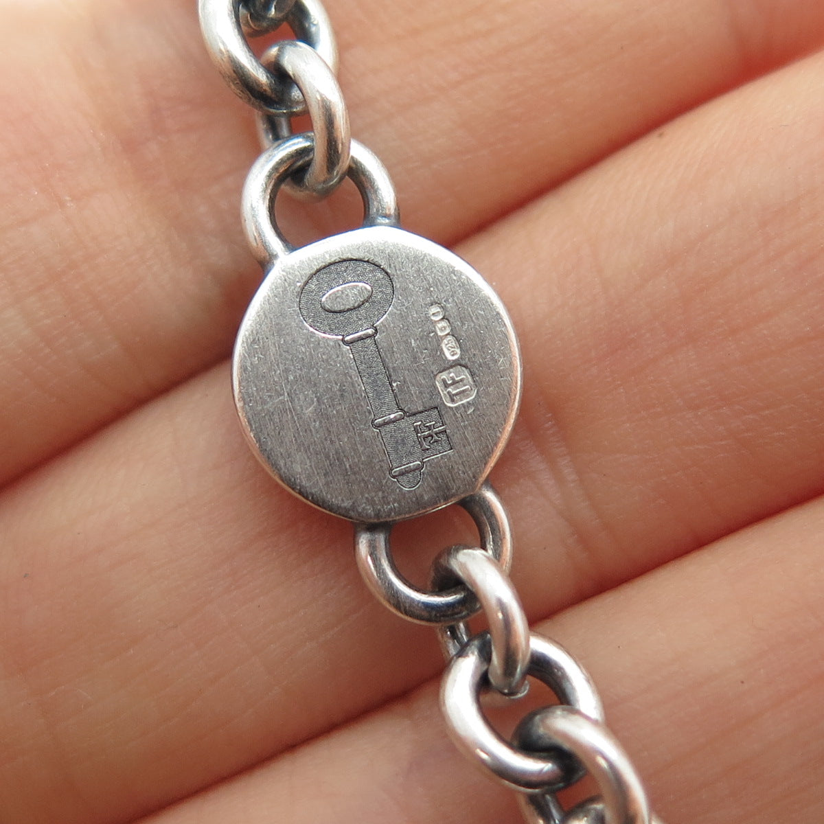 Theo Fennell 925 Sterling Silver Vintage London Bat Oxidized Chain Necklace 40"