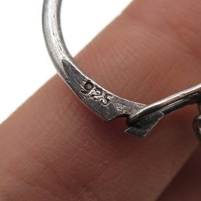 925 Sterling & 900 Coin Silver Antique 1888 Peru 1/5 Sol Key Fob Chain