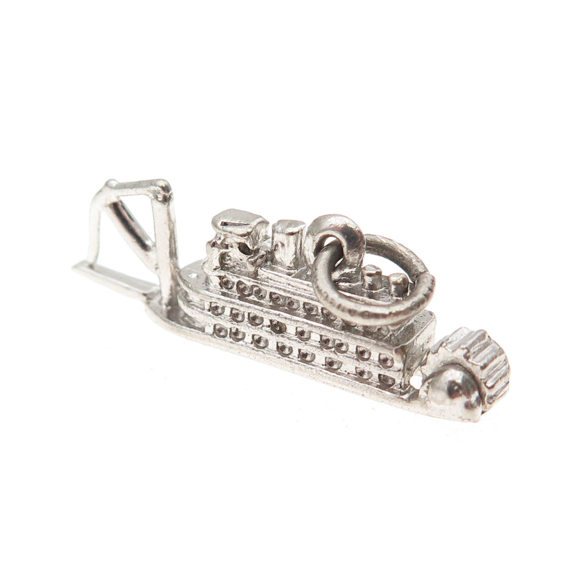 DANECRAFT 925 Sterling Silver Vintage Riverboat 3D Mini Charm Pendant